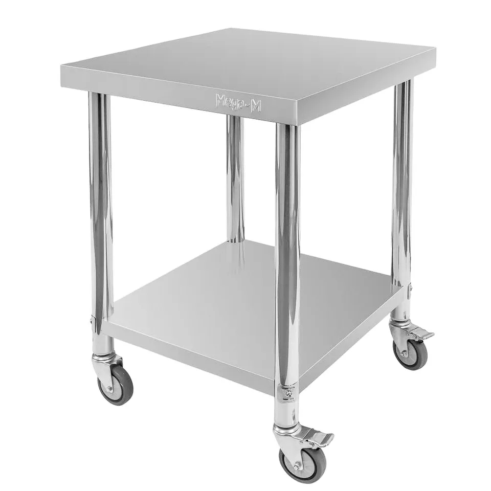 Mega-M X Standard 60x60x85 cm tavolo inox con ruote