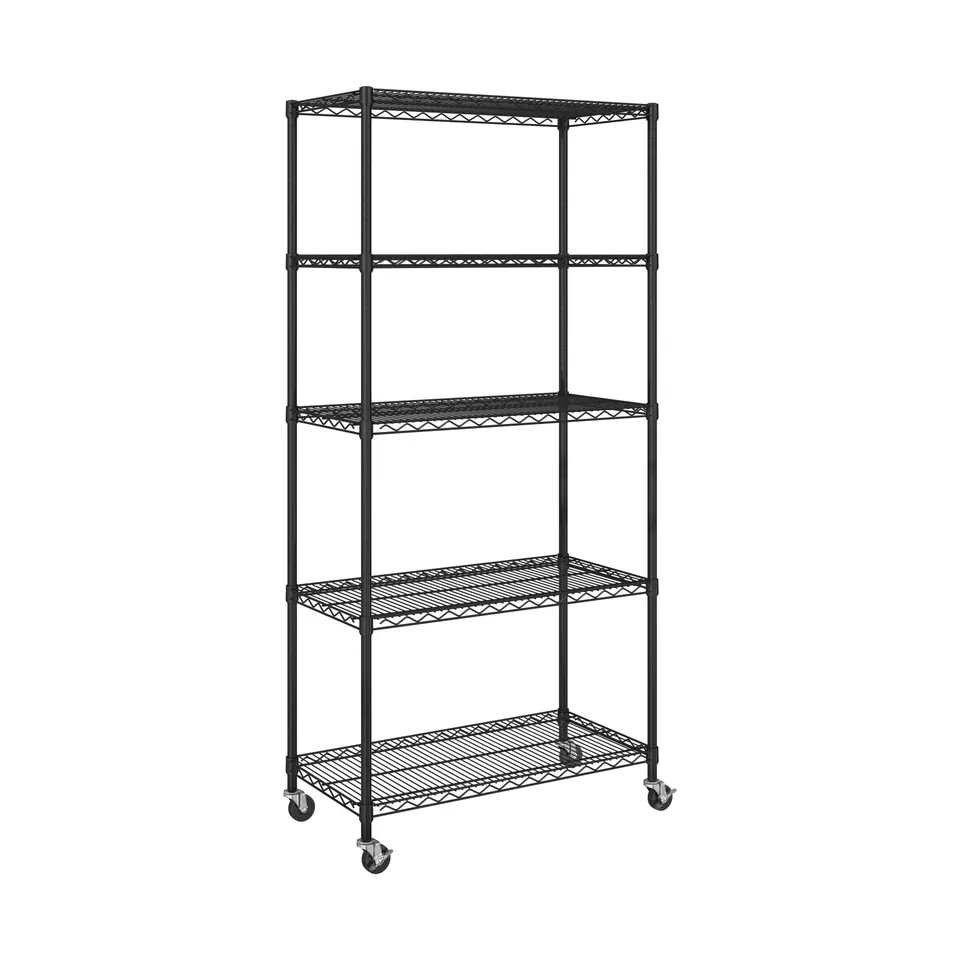 Seville Classics UltraDurable 18370 scaffale 5 ripiani nero