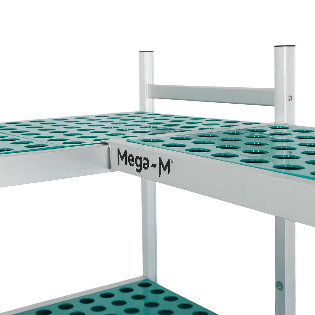 Mega-M Alufri scaffale angolare alluminio 144x50x180 cm 4 ripiani
