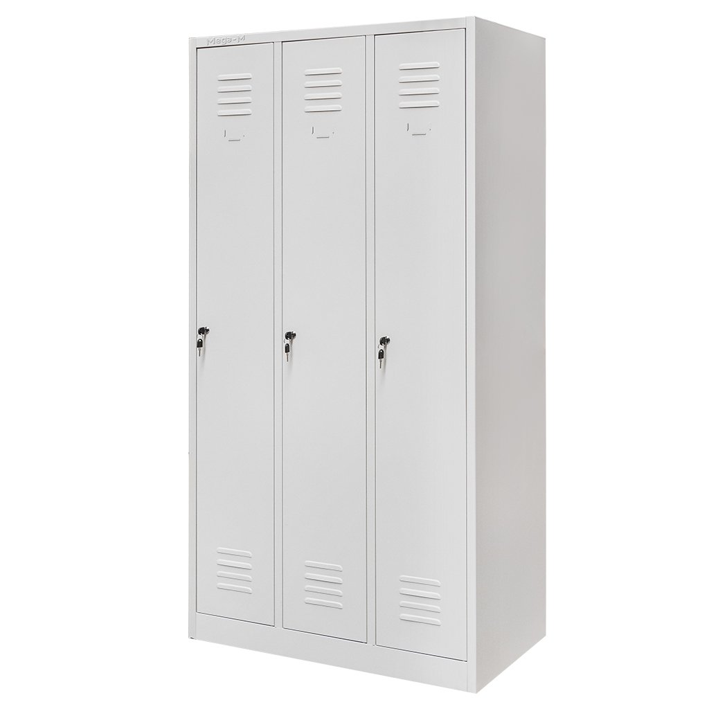 Mega-M 3 ante armadietto spogliatoio 90 cm grigio