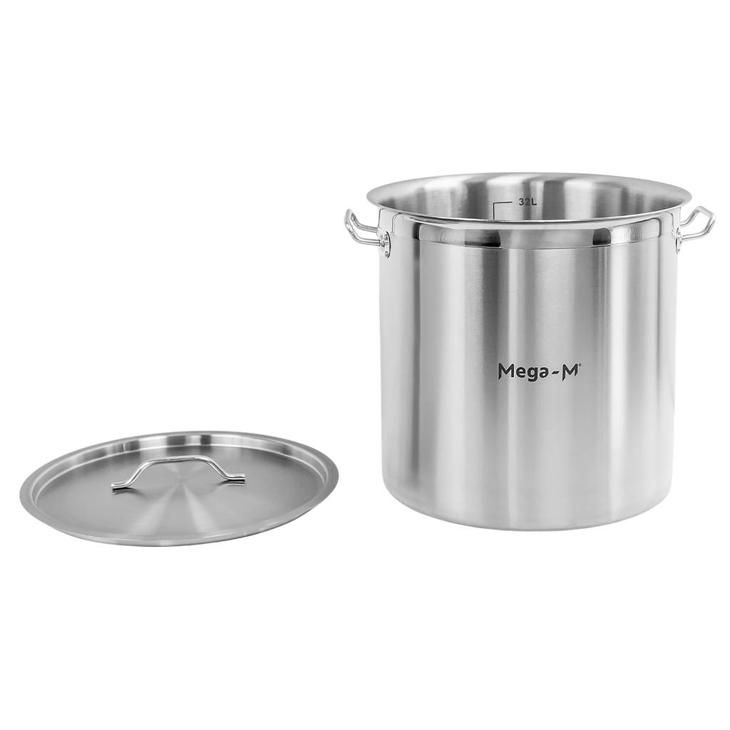 Mega-M Pro pentola acciaio inox con coperchio 36 L 36x36 cm