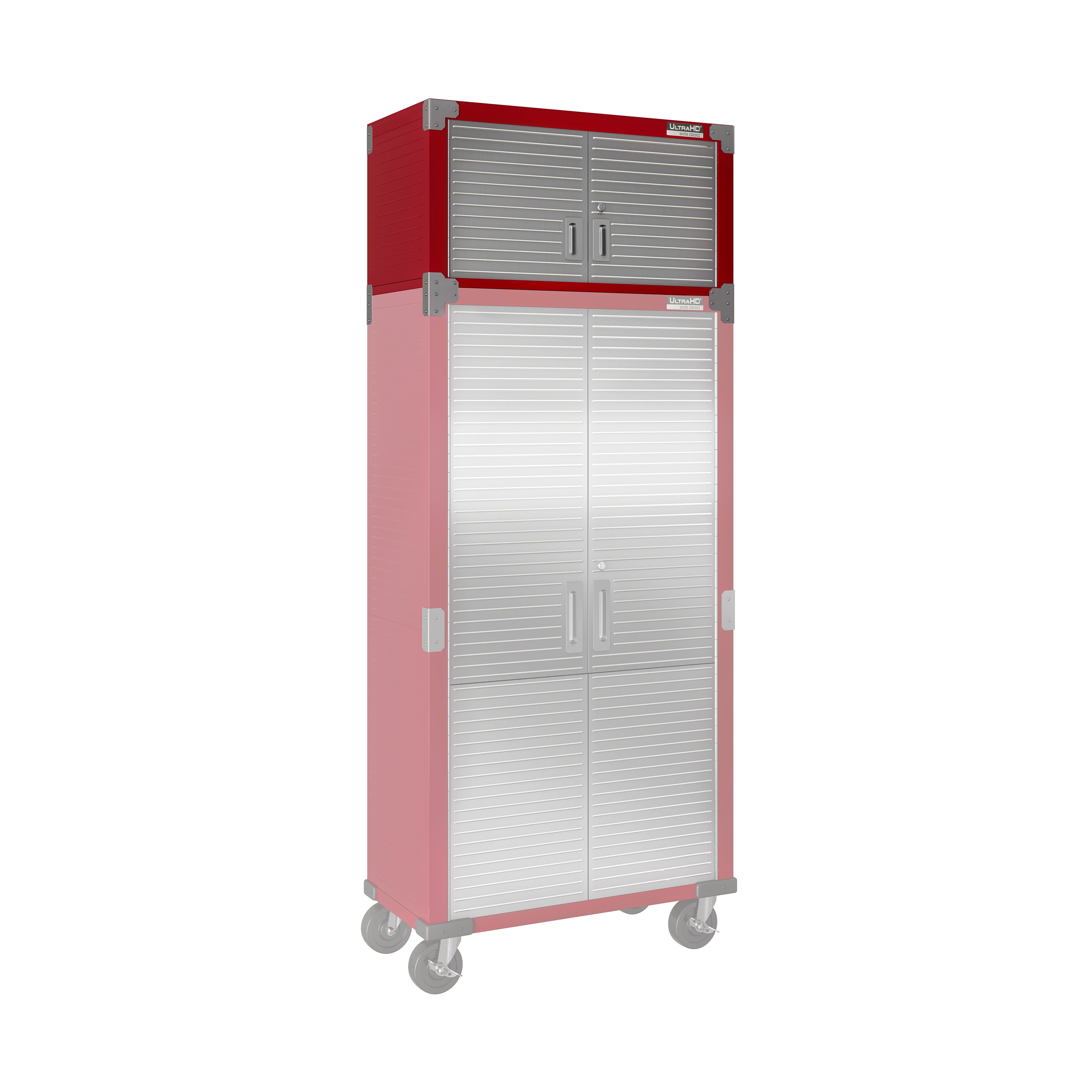 Seville Classics UltraHD set 2 armadi garage rossi 91x46x230 cm