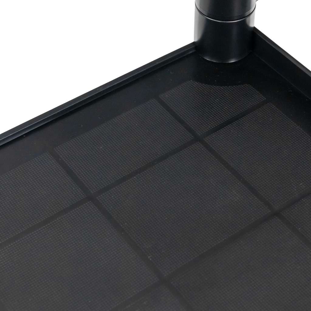 Mega-M carrello servizio nero 80x40x95 cm 2 ripiani plastica