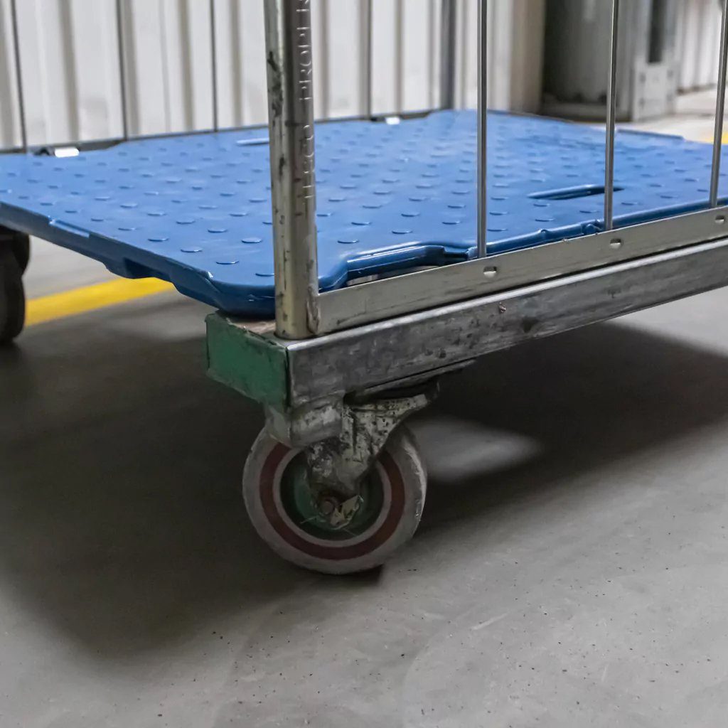 MegaMarket Rollcontainer blu carrello a rete portata 500 kg