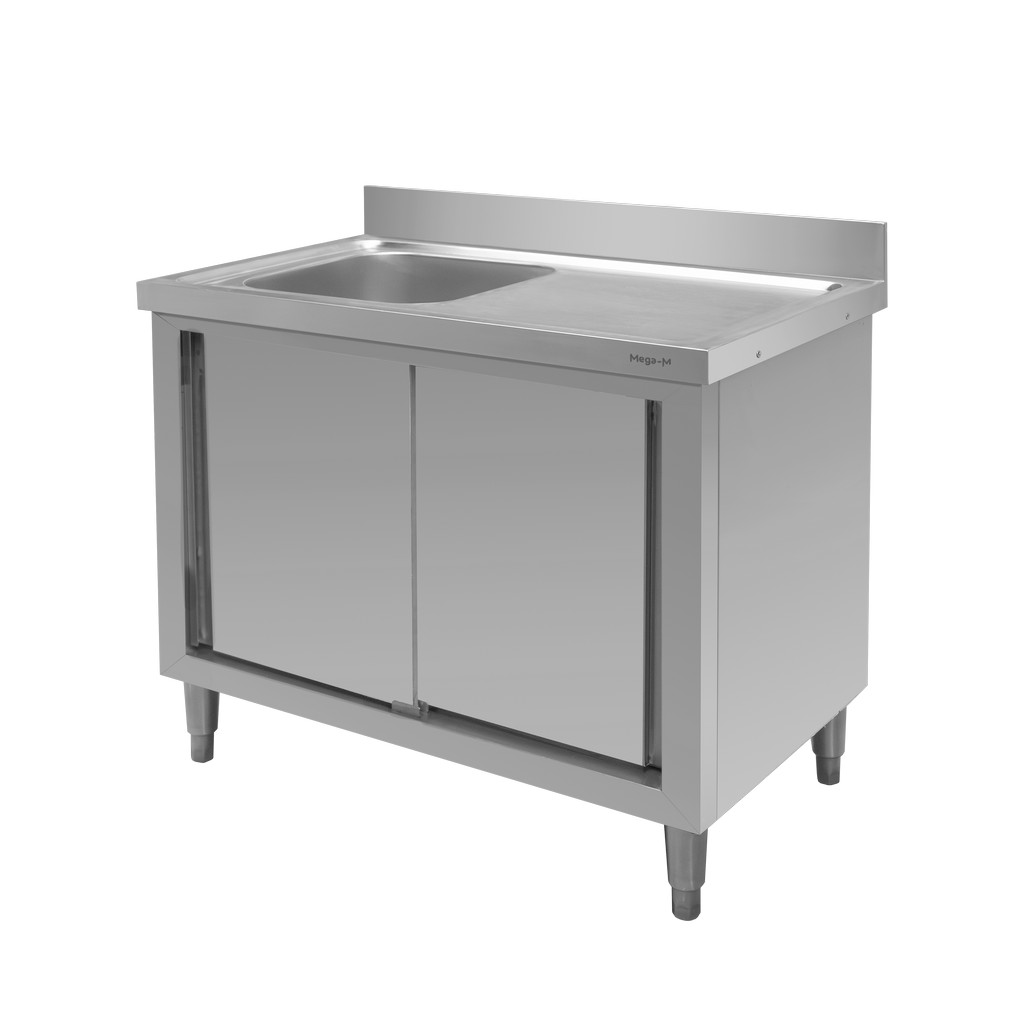 Mega-M 100x60x85 Lavello Acciaio Vasca Sinistra Armadio