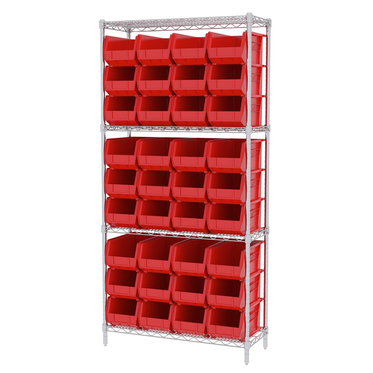 Akro-Mils AWS143630240 scaffale filo 4 ripiani 36 box