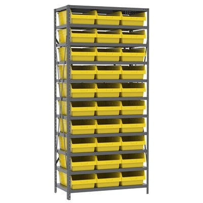 Akro-Mils AS1879018 scaffale metallo 11 ripiani con 32 vaschette