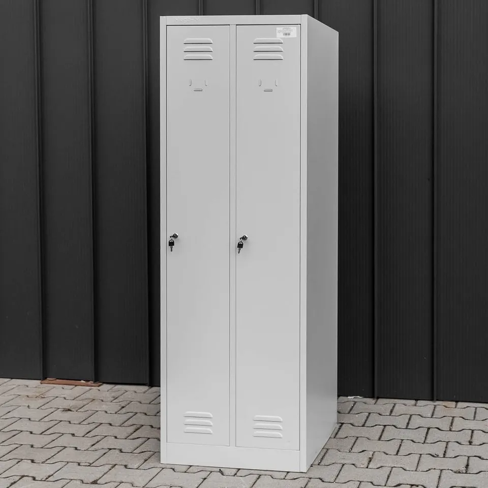 Mega-M armadio spogliatoio 2 ante 60 cm grigio metallo