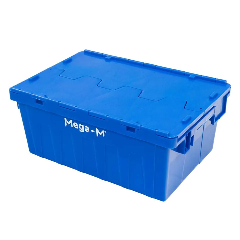 Mega-M contenitore plastica blu 60x40x25 cm con coperchio