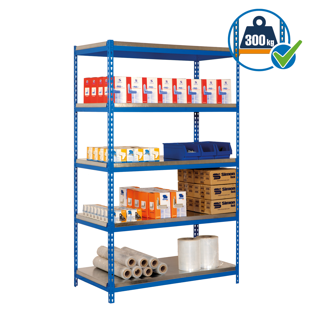 Simonrack BricoForte 5 scaffale 5 ripiani legno 300 kg