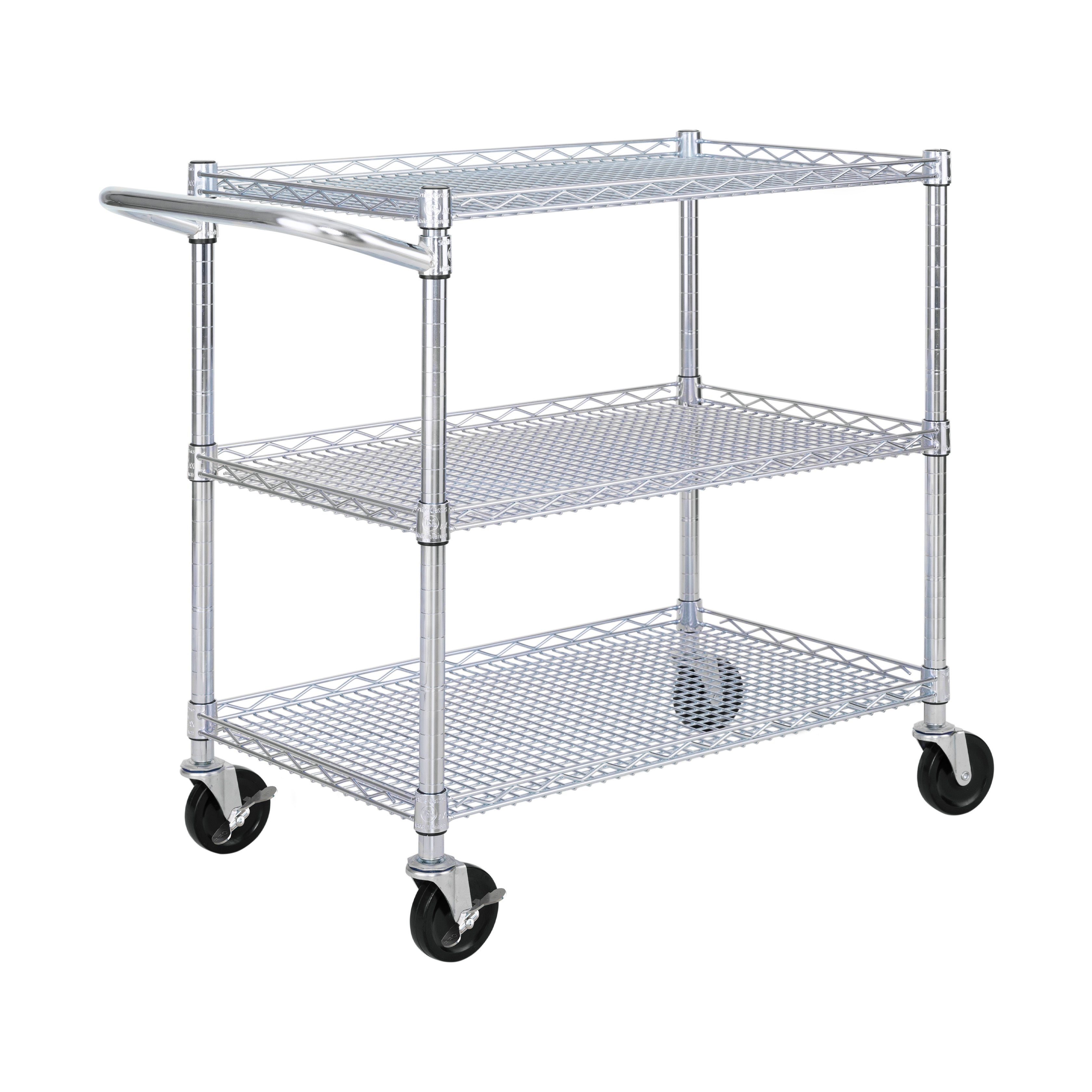 Seville Classics carrello 3 ripiani acciaio con ruote