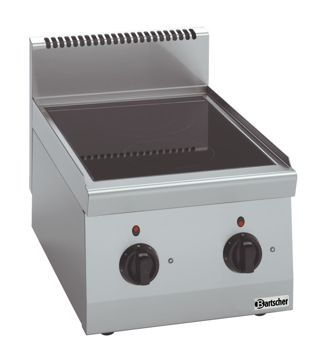 Bartscher 131800 piano induzione 2 fuochi 4,3 kW ceramica