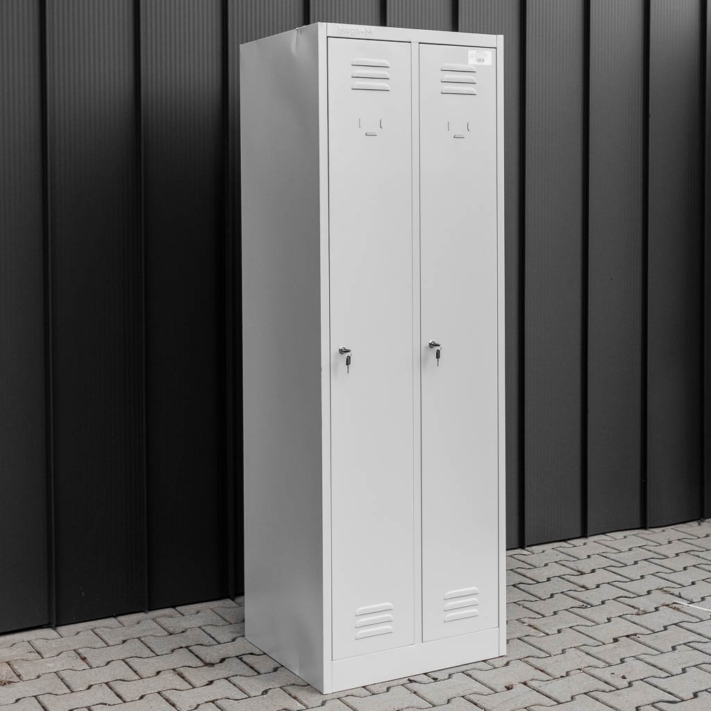 Mega-M armadio spogliatoio 2 ante 60 cm grigio metallo