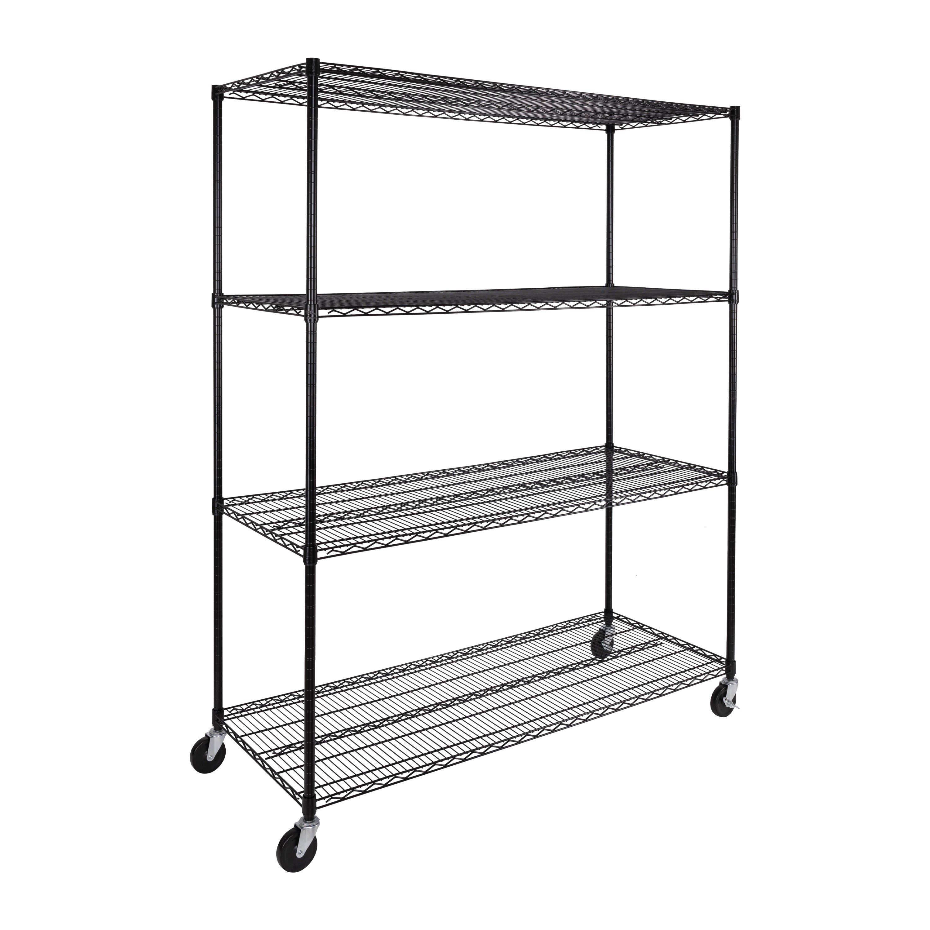Seville Classics UltraDurable SHE24601 scaffale nero 4 ripiani