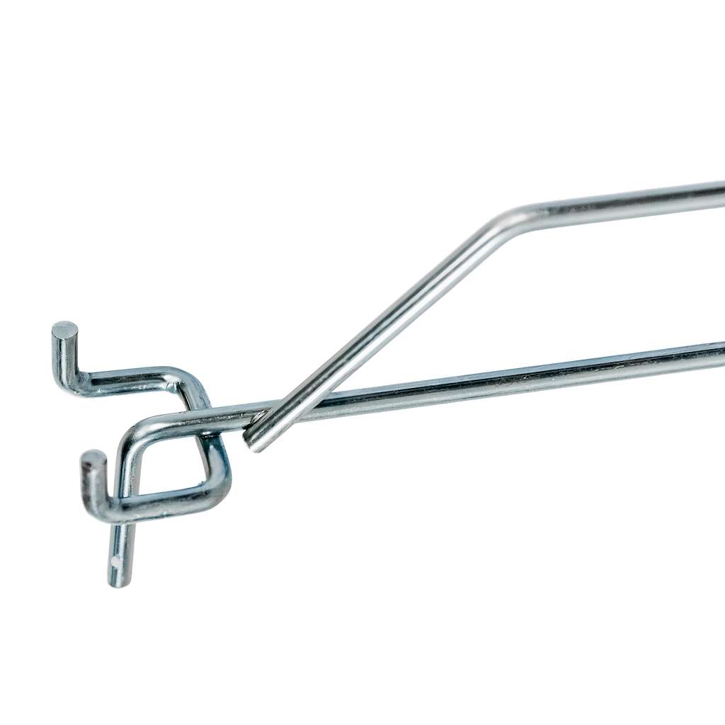 Mega-M gancio espositore zincato 25 cm per pannello forato Euro