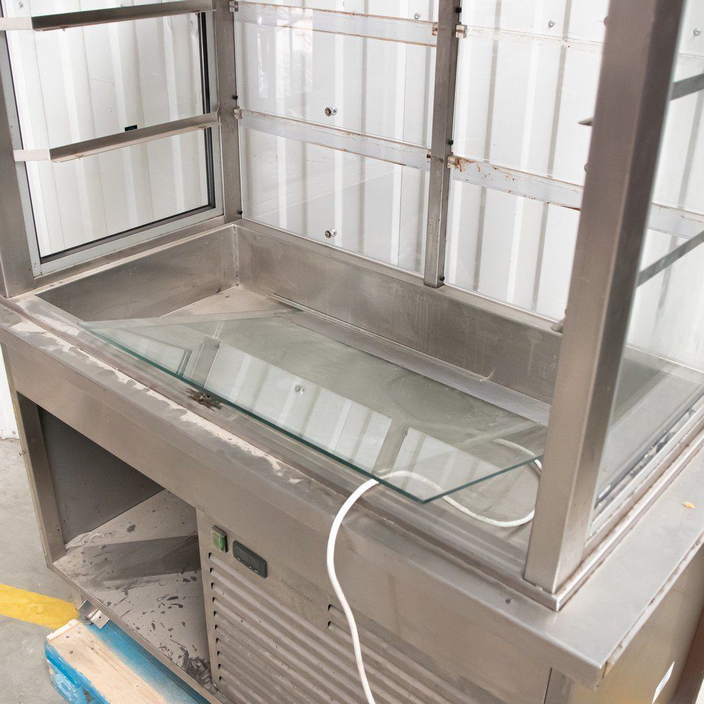 Ascobloc vetrina refrigerata 133x70x175 cm 2 ripiani vetro