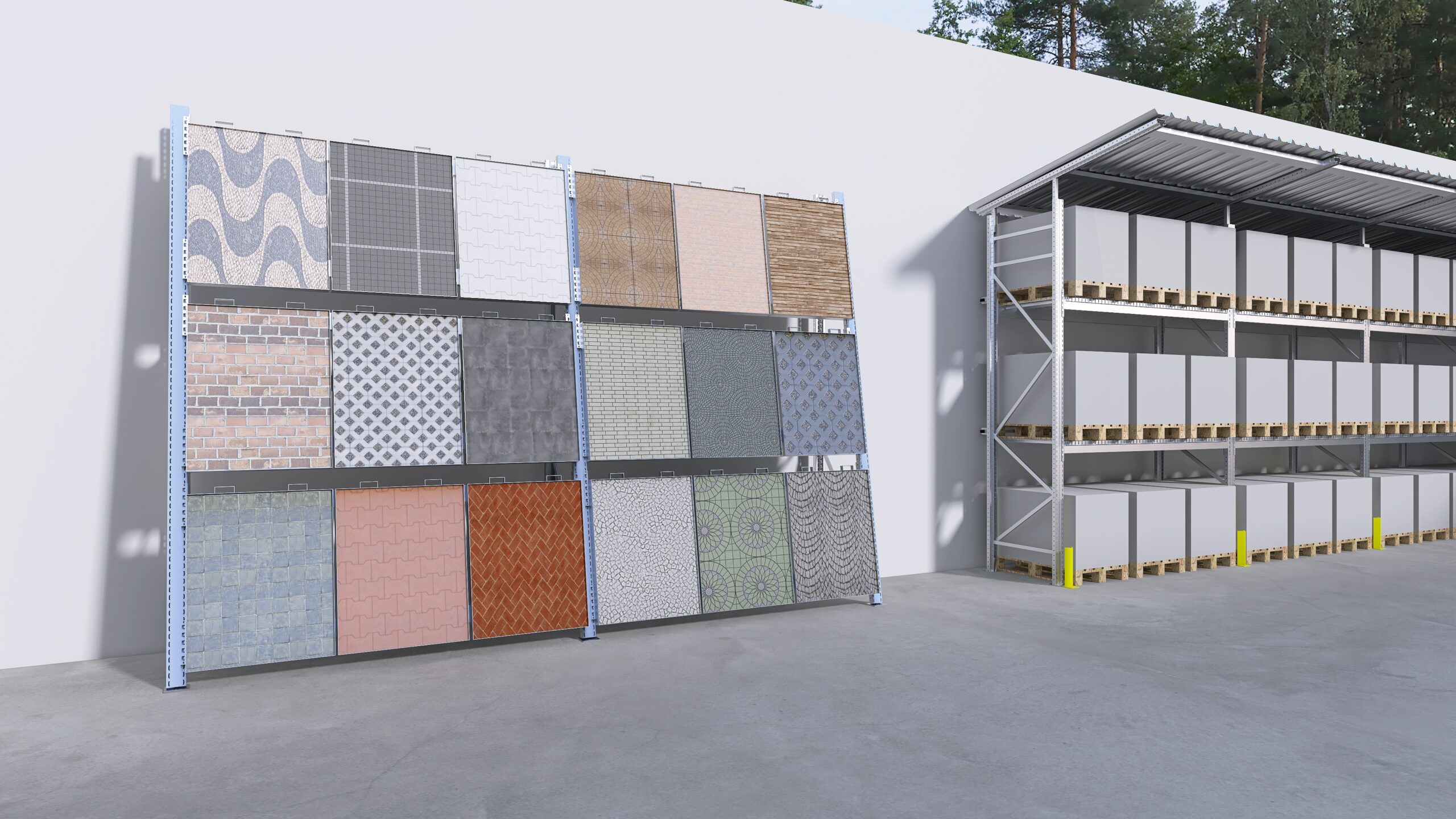 Design89 espositore piastrelle e rivestimenti esterno