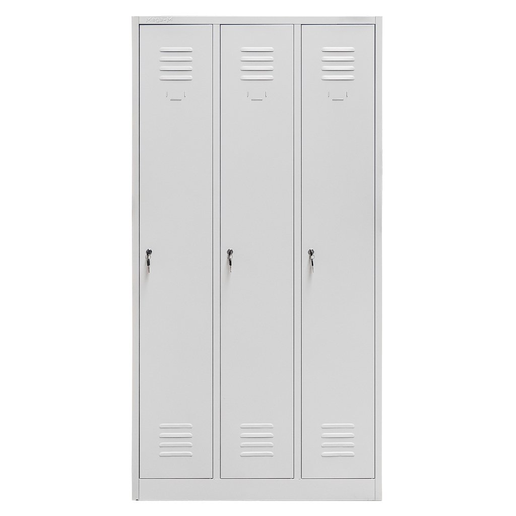 Mega-M 3 ante armadietto spogliatoio 90 cm grigio