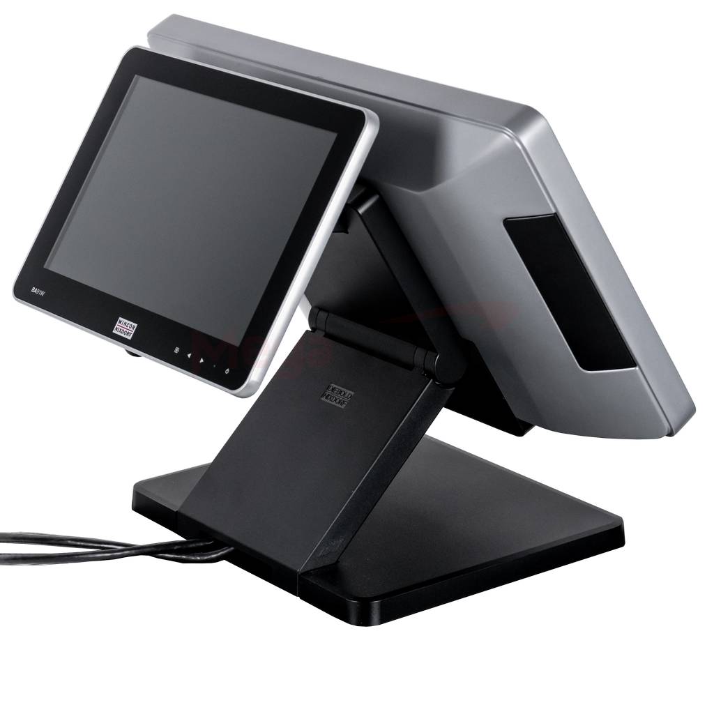Wincor Nixdorf BA93W+BA91W monitor touch POS 15,6+10,1 pollici