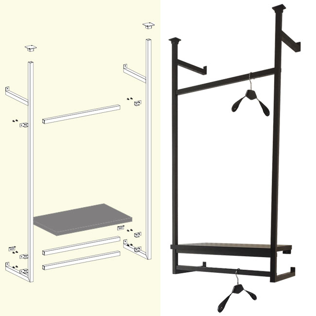Agosistem Up&Down Kit 03 scaffale appenderia 63 cm