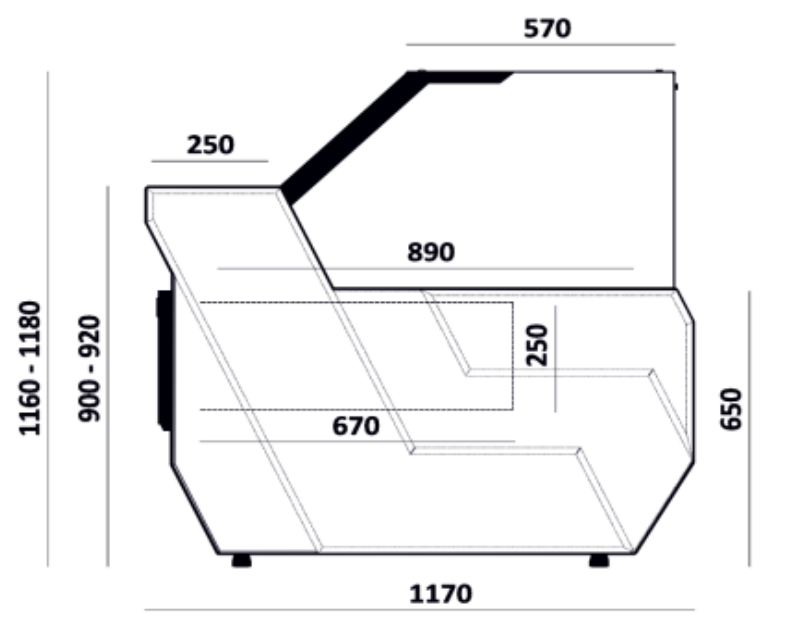 Cebea Izi 3090 ZZ Banco Frigo Remoto 910 L