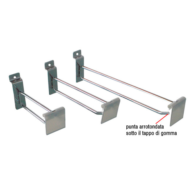 Agosistem Gancio Portaprezzi PVC per Pannello Dogato