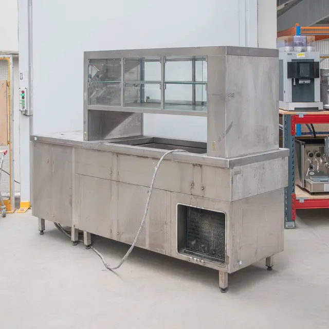 Mega-M vetrina refrigerata 215x70x155 cm vetro