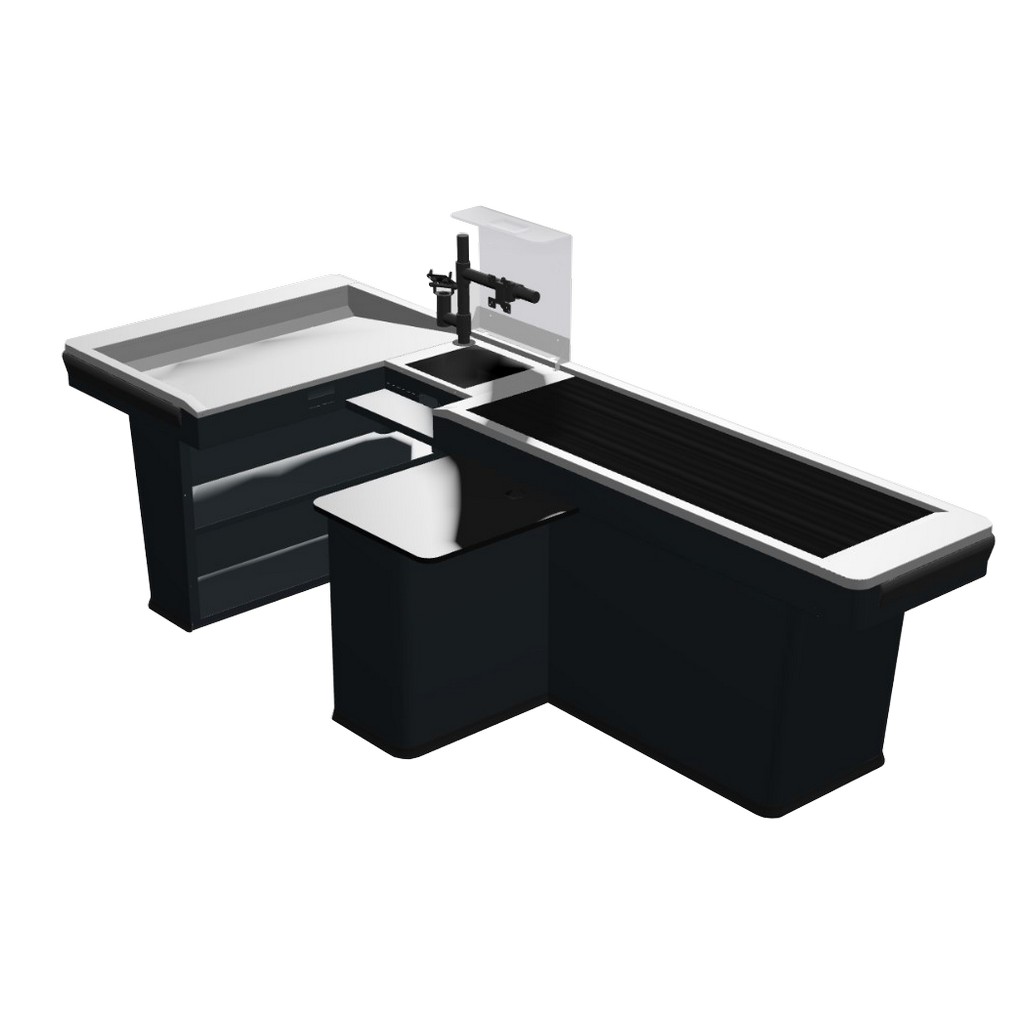 DK BKM2-3400 banco cassa destro grafite 340 cm nastro 180 cm