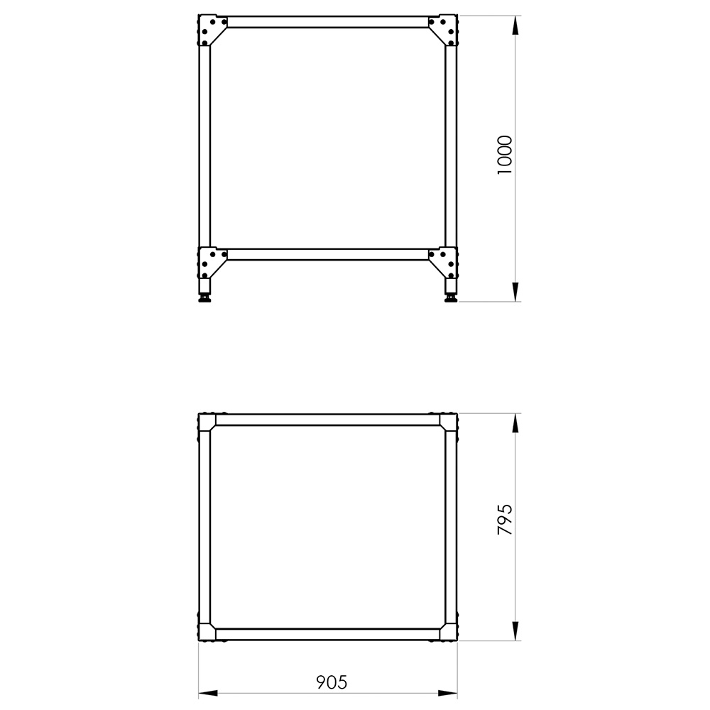 Stalgast 782020 base forno inox 90,5x79,5x100 cm GGF E-Start