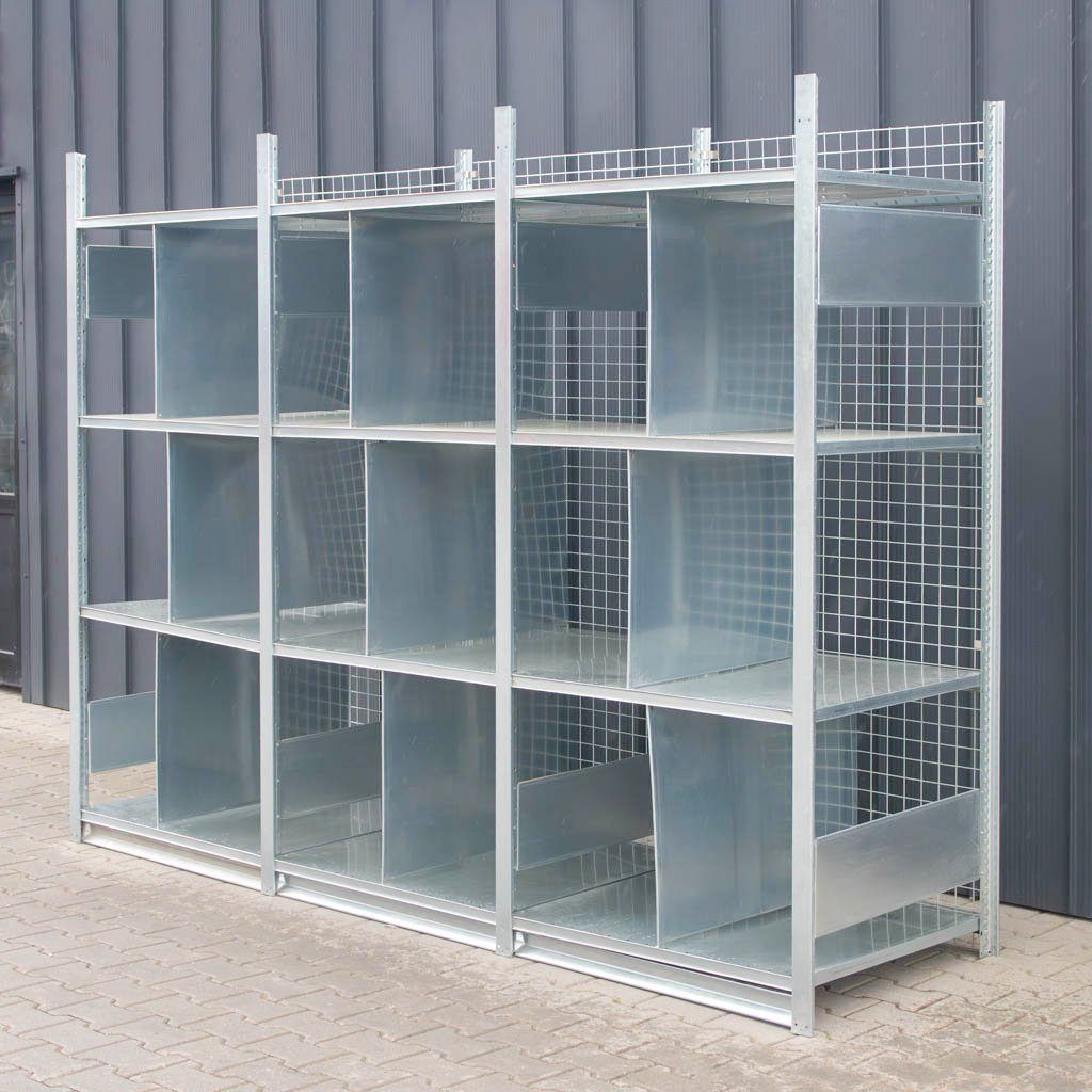 Dexion HI 280 scaffale magazzino zincato 12 ripiani con rete