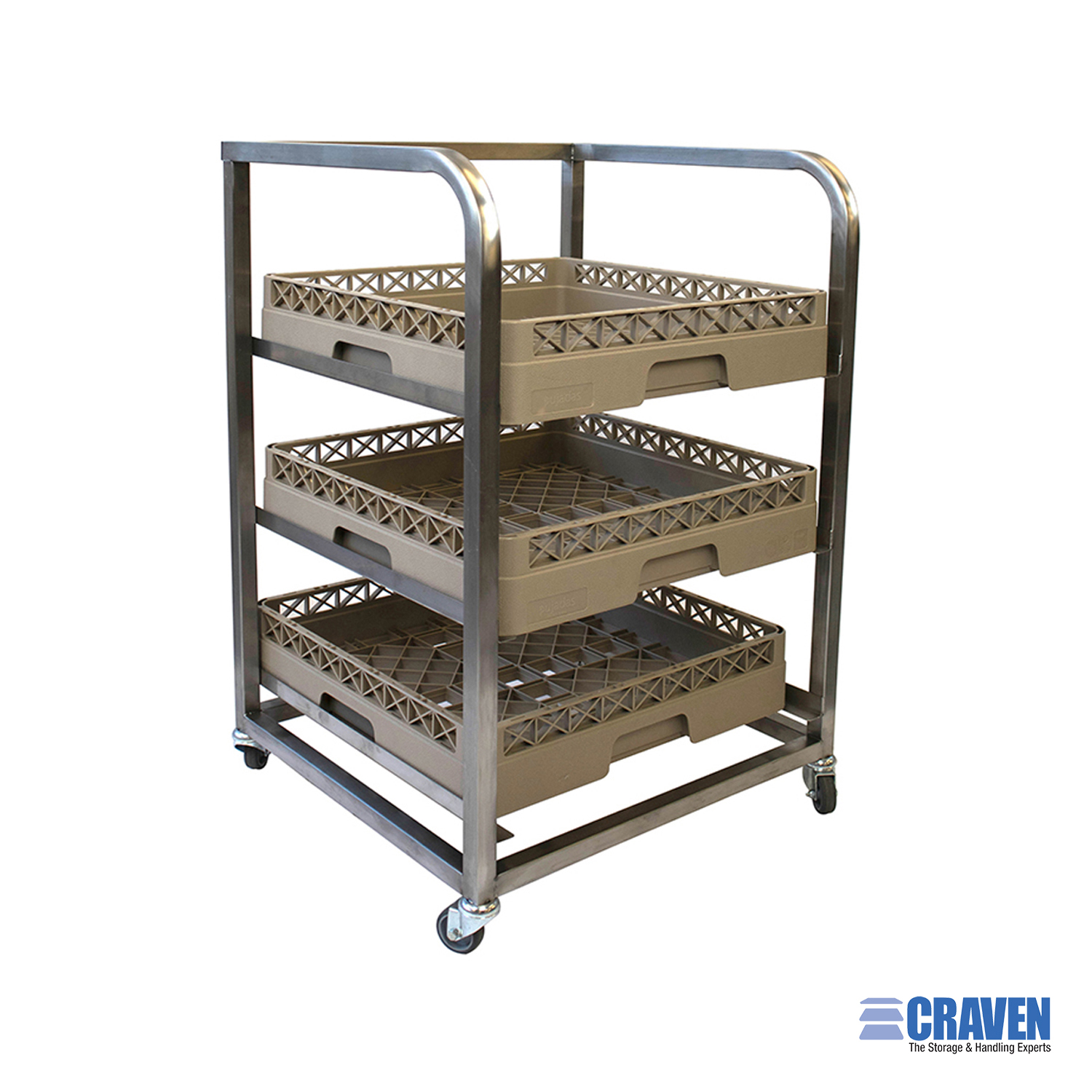 Craven GLA carrello portabicchieri 3 livelli inox 218 mm