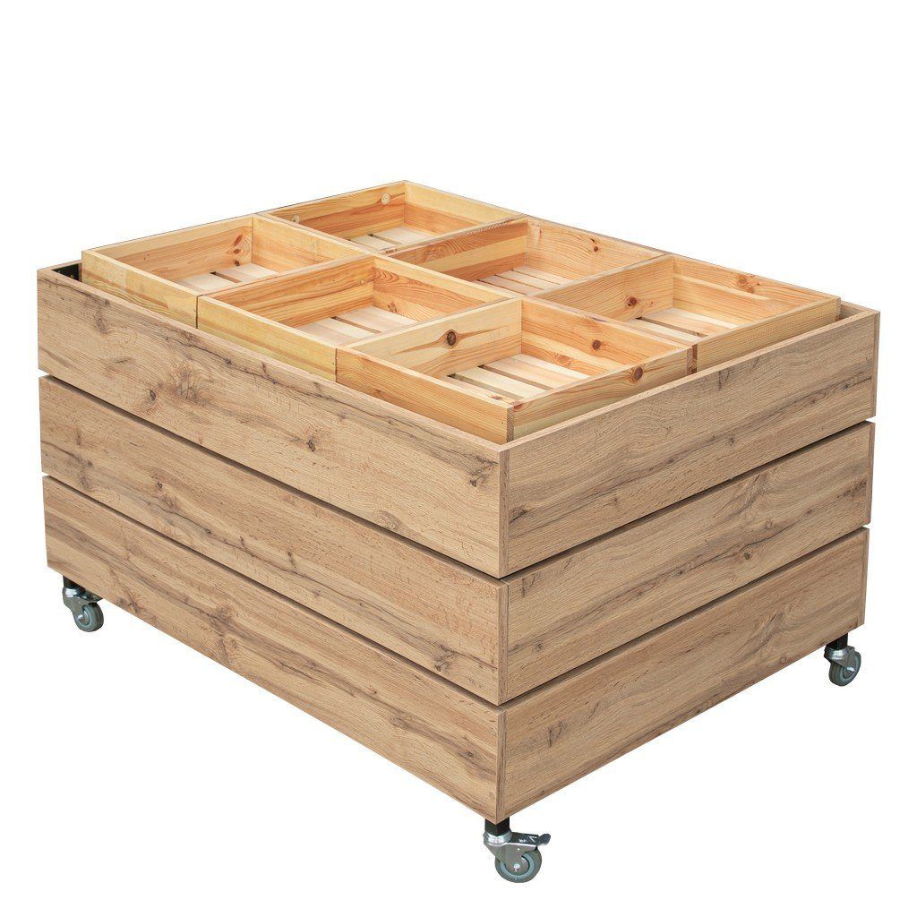 Mega-M isola ortofrutta 131x94x75 rovere wotan
