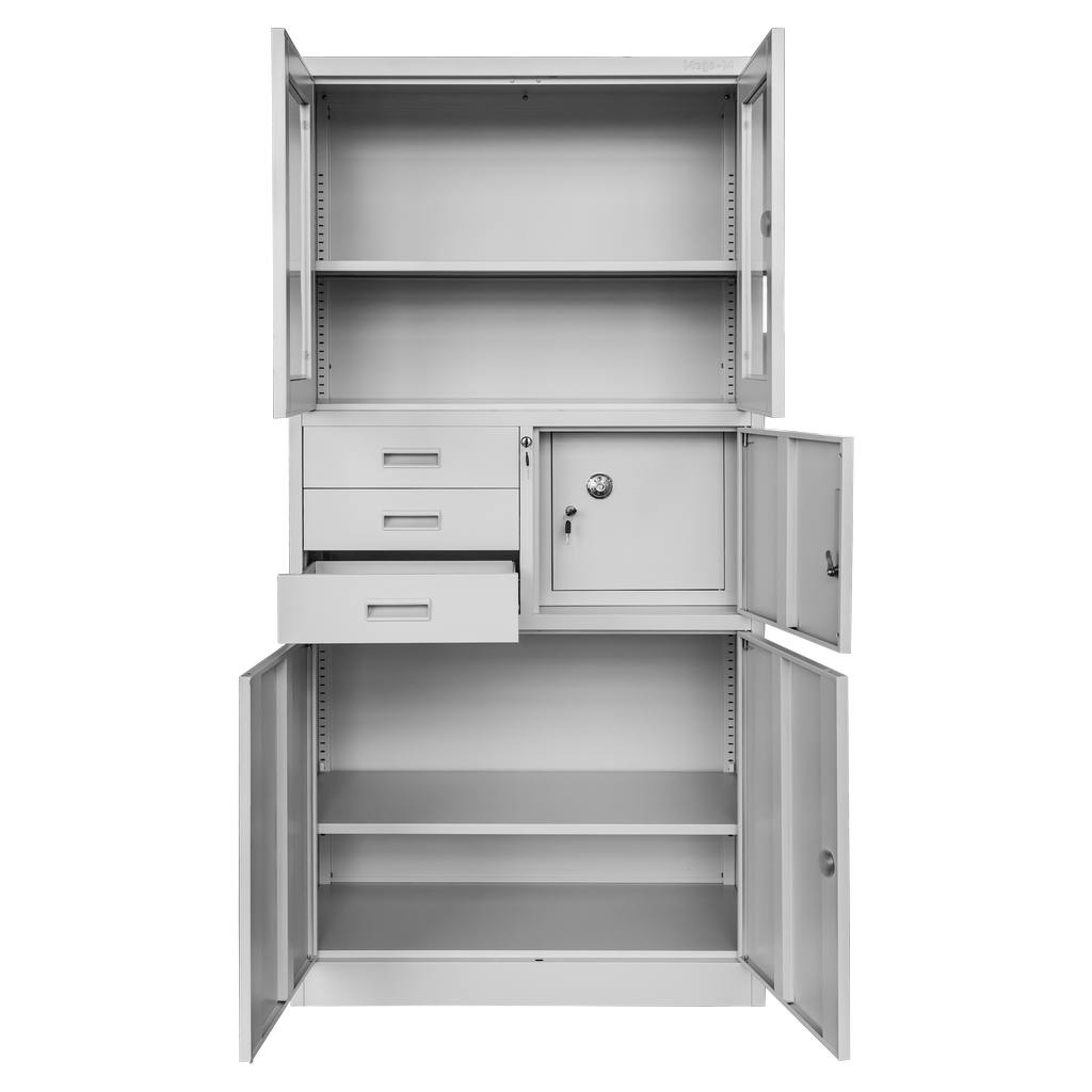 Mega-M Wenus armadio ufficio metallo vetrina 90x40x185 cm