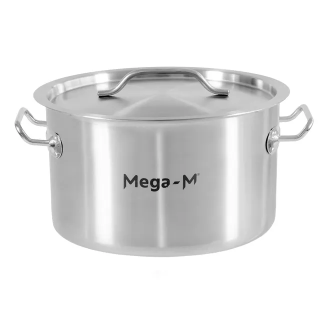 Mega-M Standard 12L pentola inox bassa con coperchio