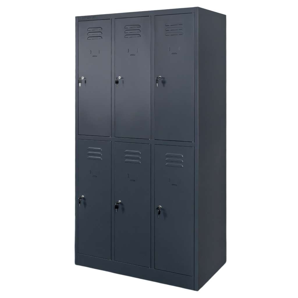 Mega-M Armadietto Spogliatoio Metallo 6 Ante 90x50x180 cm
