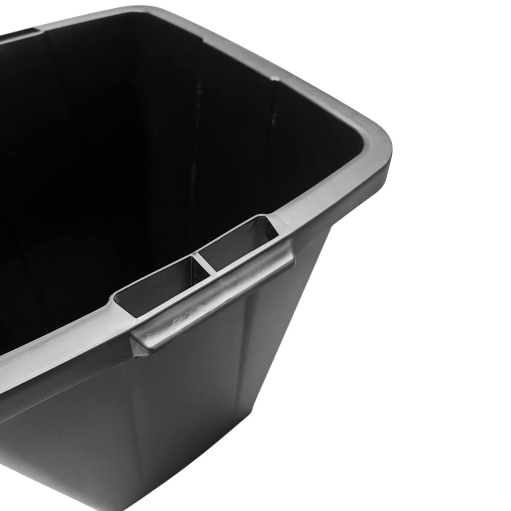 Inserto secchio plastica 90L nero 61x49x51 cm con maniglie