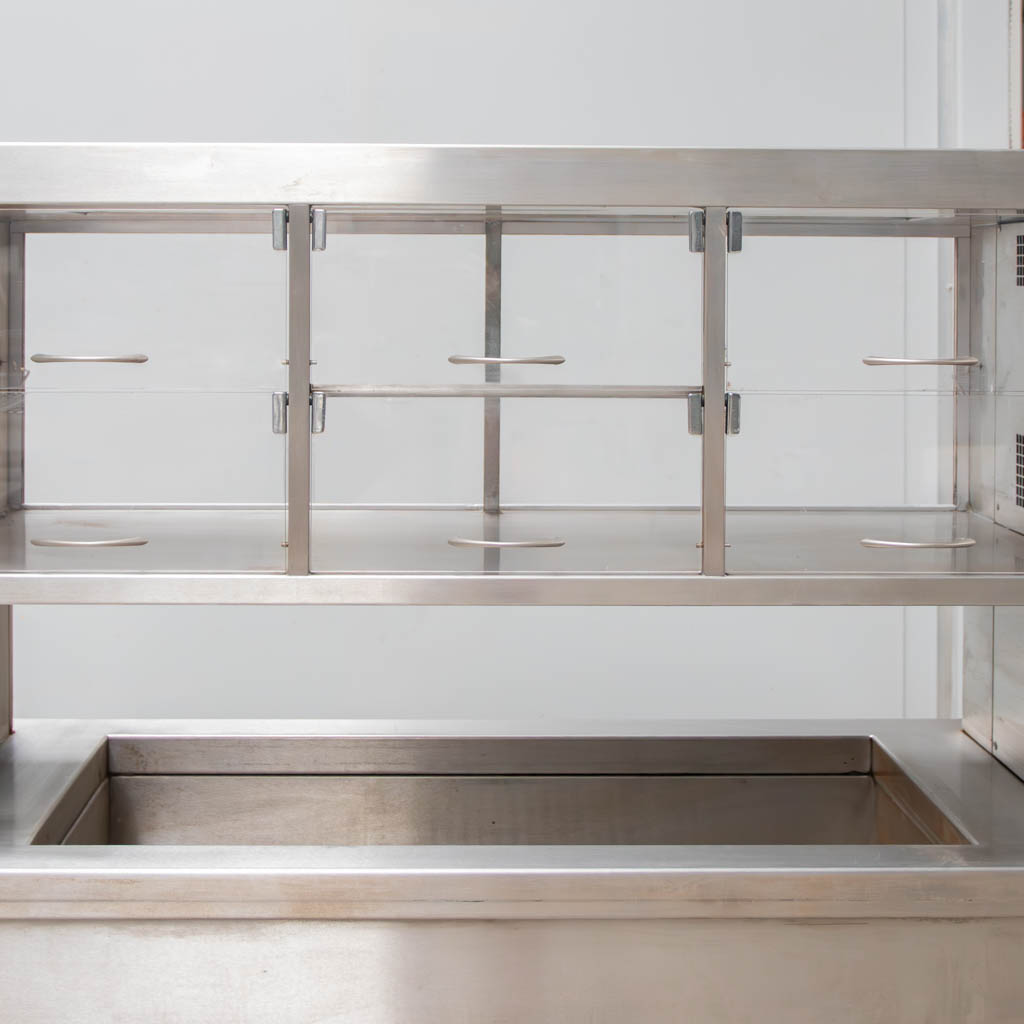 Vetrina refrigerata 133x70x155 cm acciaio sbrinamento automatico
