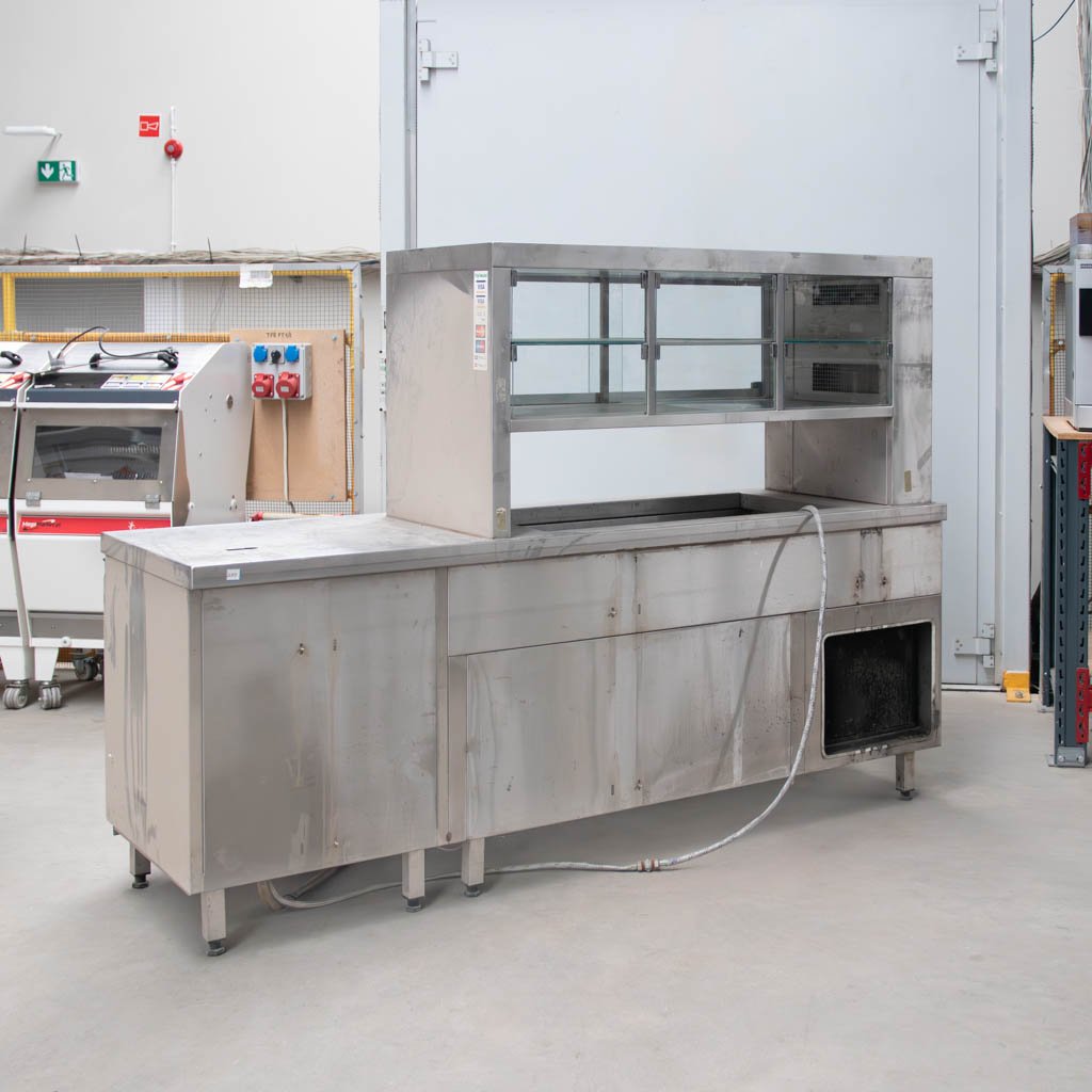 Mega-M vetrina refrigerata 215x70x155 cm vetro