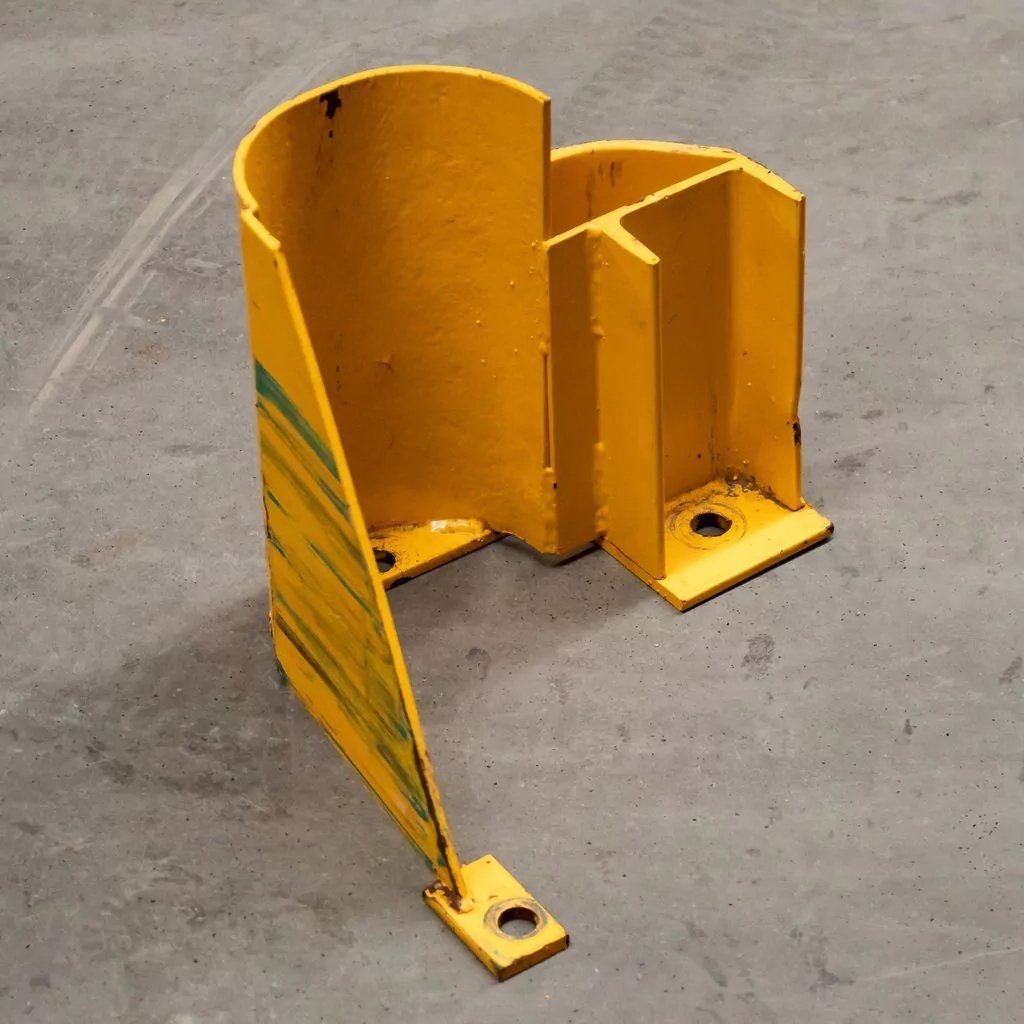 Paracolpi scaffale tipo C H30 frontale destro giallo