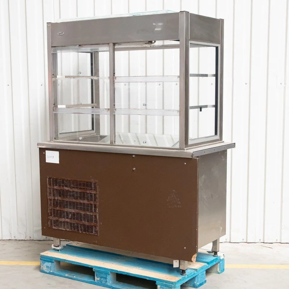 Ascobloc vetrina refrigerata 133x70x175 cm 2 ripiani vetro