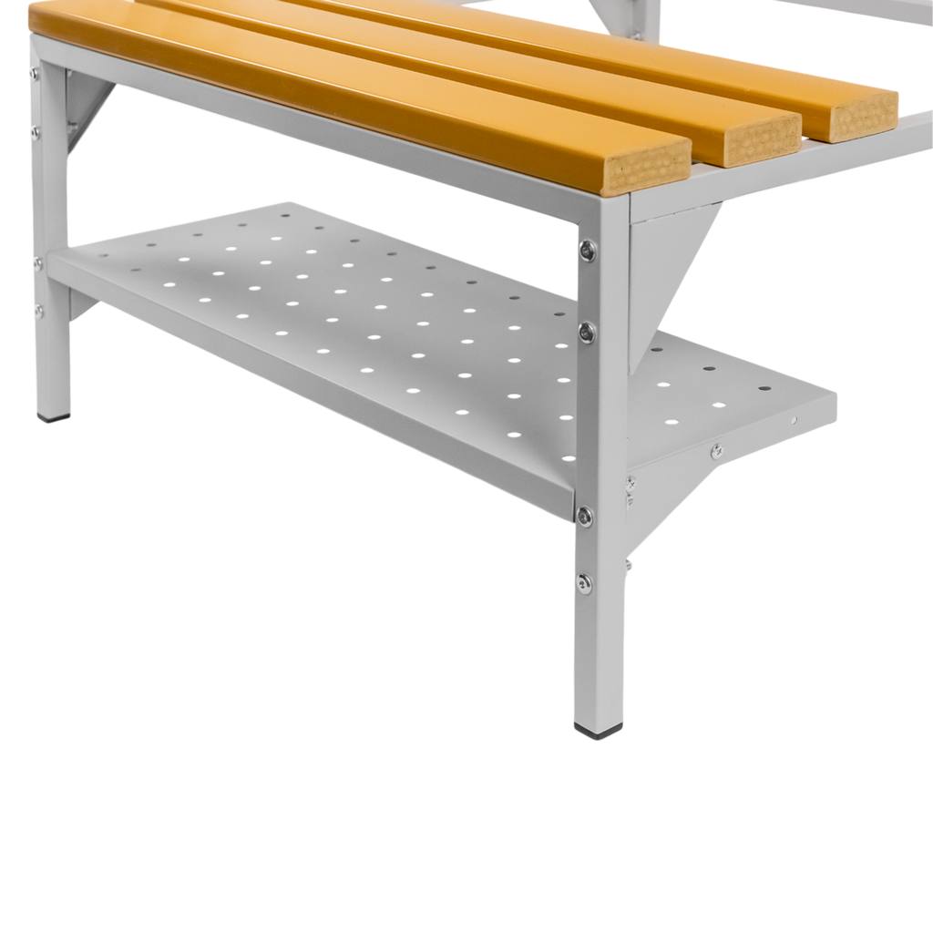 Mega-M panca spogliatoio WPC 80x80x43 cm portascarpe