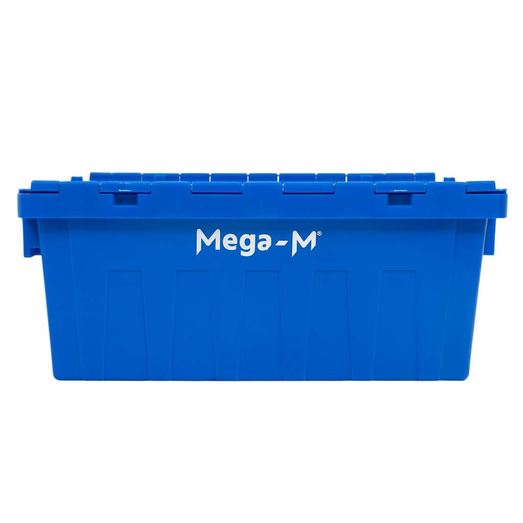 Mega-M contenitore plastica blu 60x40x25 cm con coperchio