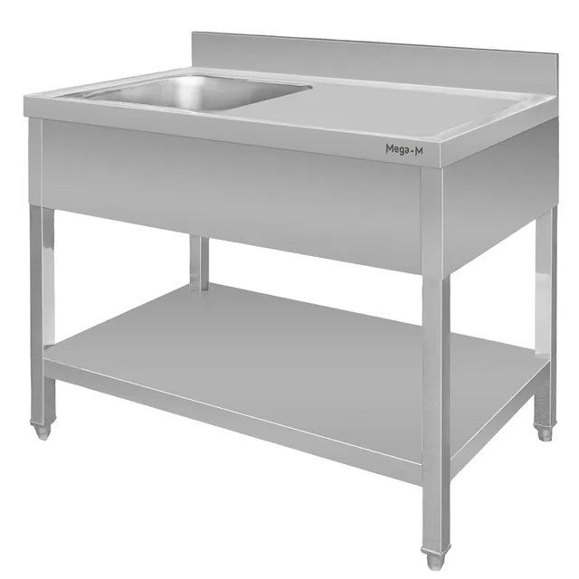 Mega-M 100x70x85 lavello gastronomico inox vasca a sinistra
