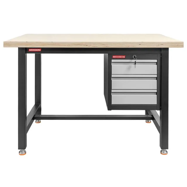 Werkberg S-120 banco da lavoro 120 cm 3 cassetti