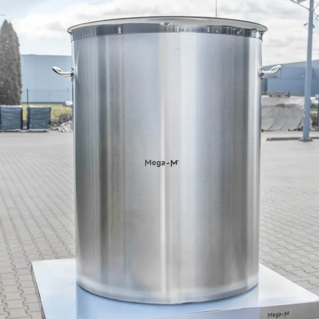 Mega-M Pro pentolone inox 225 L 60x80 cm con coperchio
