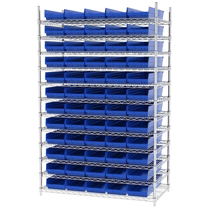 Akro-Mils AWS244830184 scaffale 12 ripiani 60 contenitori