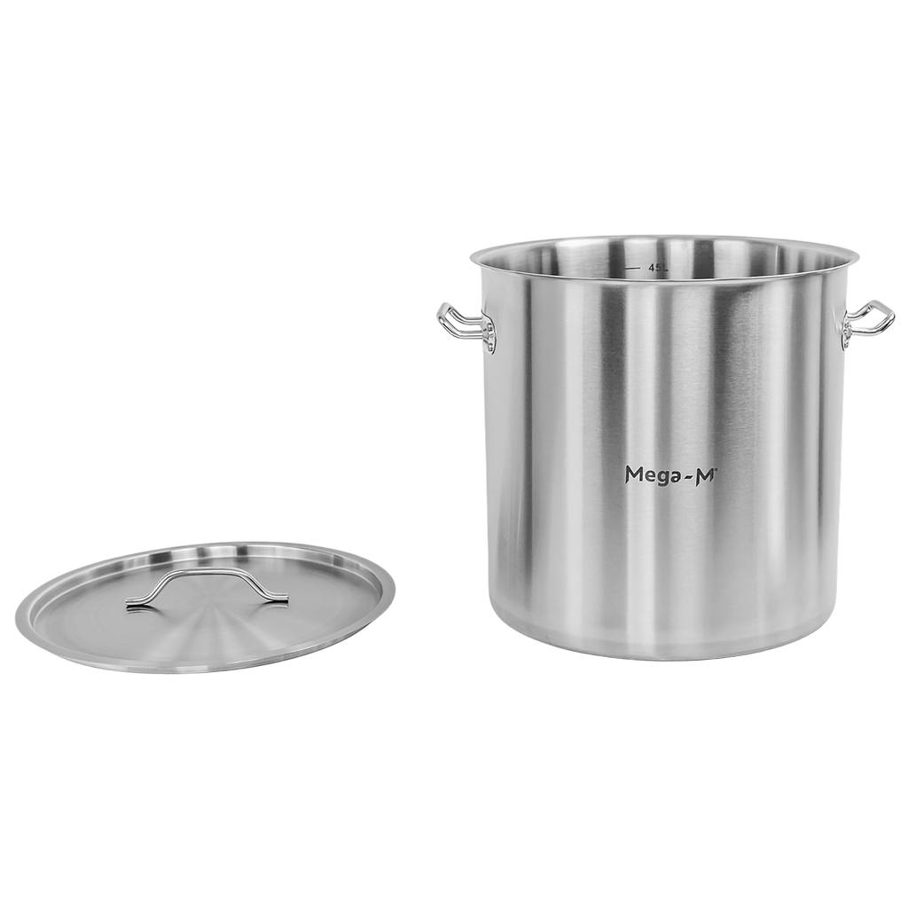 Mega-M Standard 50L pentola alta inox 40x40 cm con coperchio