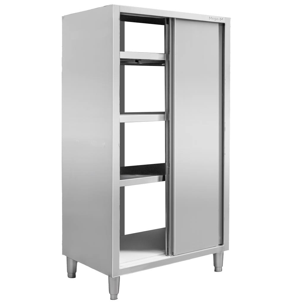 Mega-M 100x50x200 cm armadio inox passante 2 porte