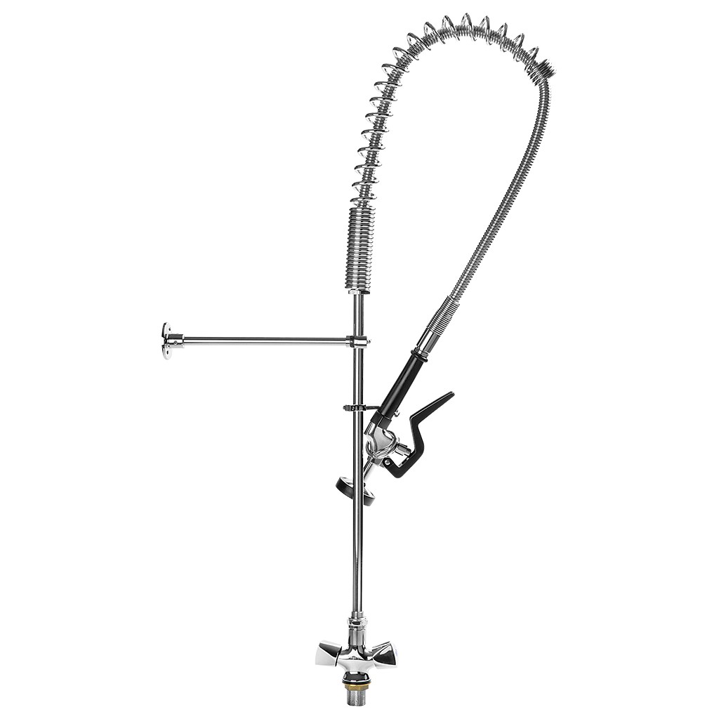 Mega-M batteria gastronomica con doccetta 116 cm ottone