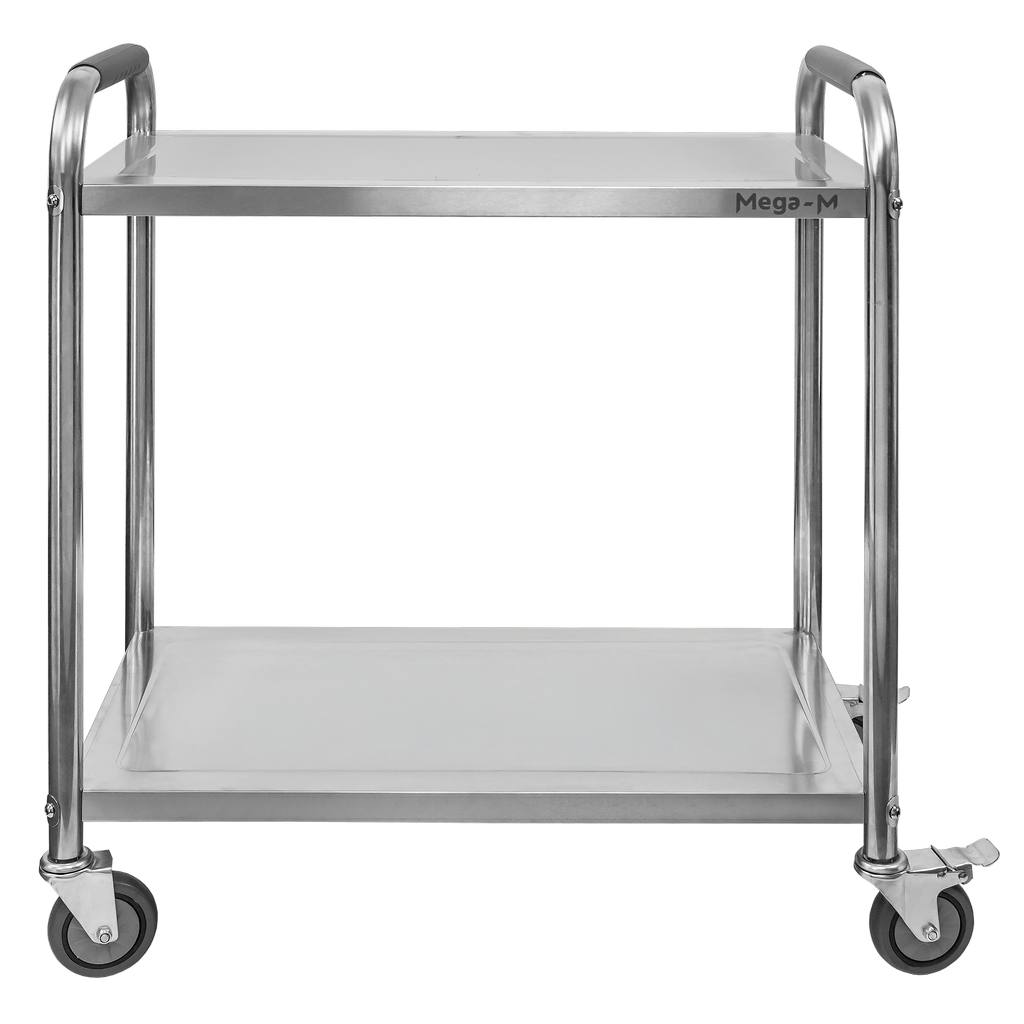 Mega-M Standard carrello servizio inox 75x40x90 2 ripiani